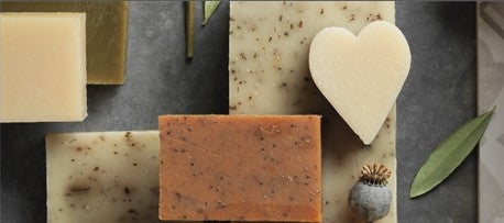 Charcoal Collection Two Jacks Soap Dish with two handmade soaps