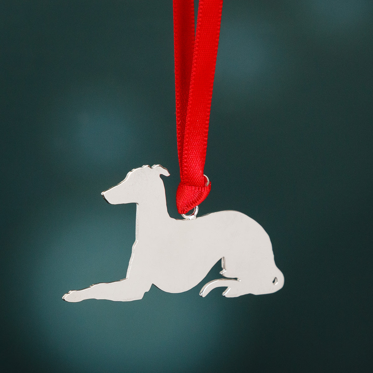 Reclining Longdog Silver Hanging Decoration
