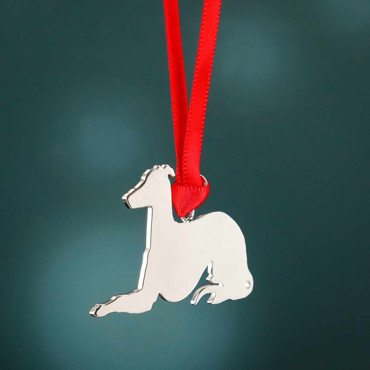 Reclining Longdog Silver Hanging Decoration